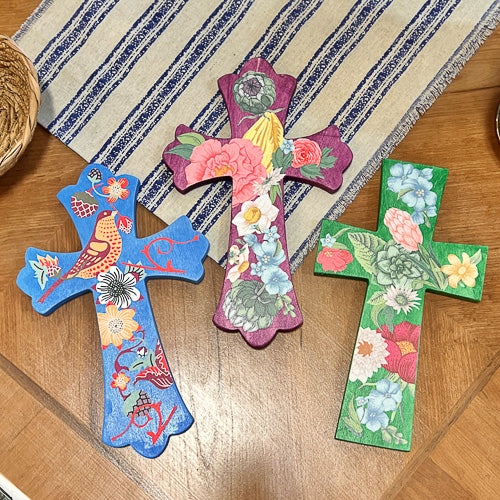 Handmade Floral Cross