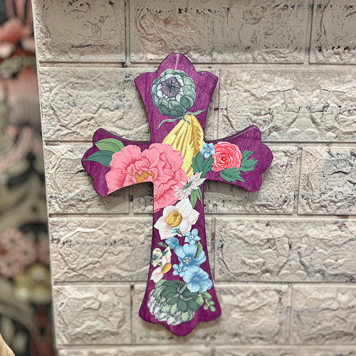 Handmade Floral Cross