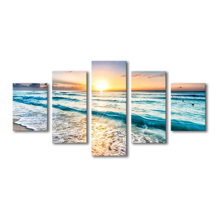 High Quality Art Print on Stretched Canvas of Sea View in Group - Wholesale