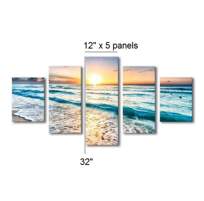 High Quality Art Print on Stretched Canvas of Sea View in Group - Wholesale