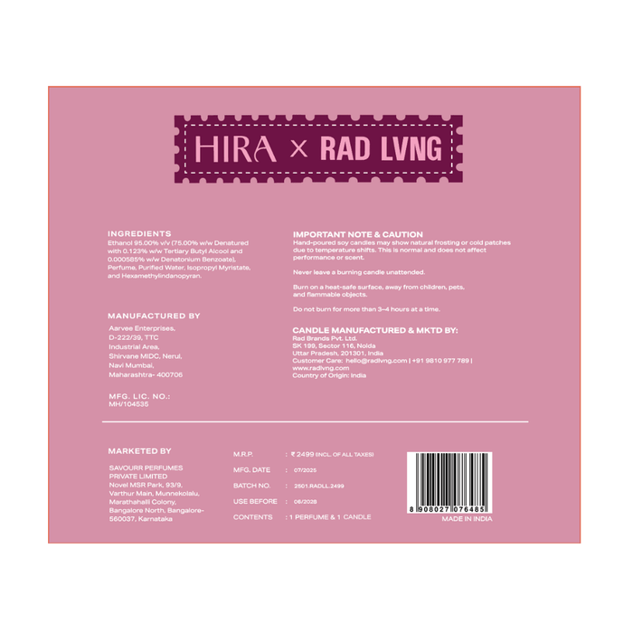 HIRA x RAD LVNG Love Letters Gift Set - HIRA FRAGRANCES
