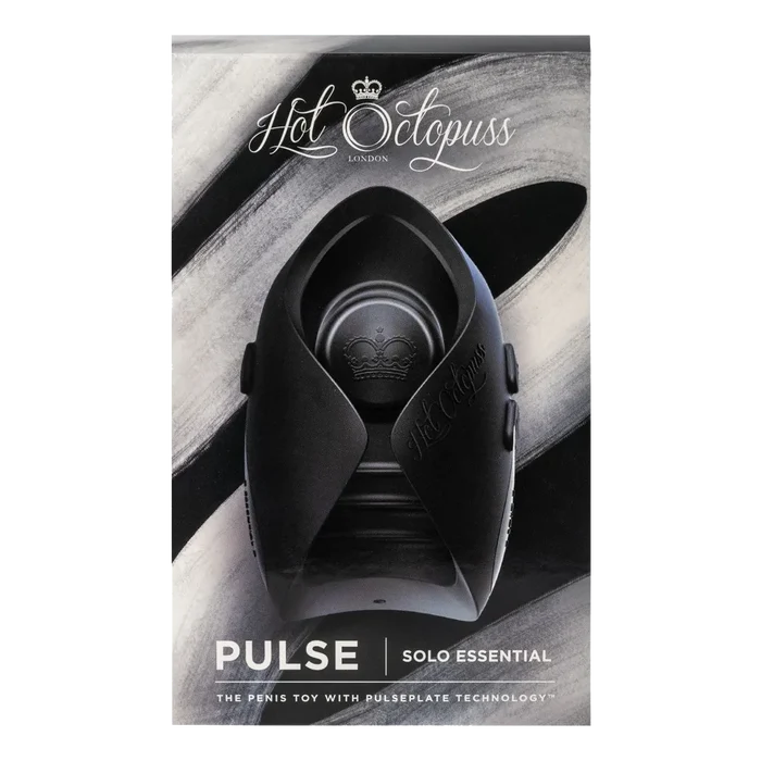Hot Octopuss Pulse Solo Essential i svart emballasje med PulsePlate-teknologi