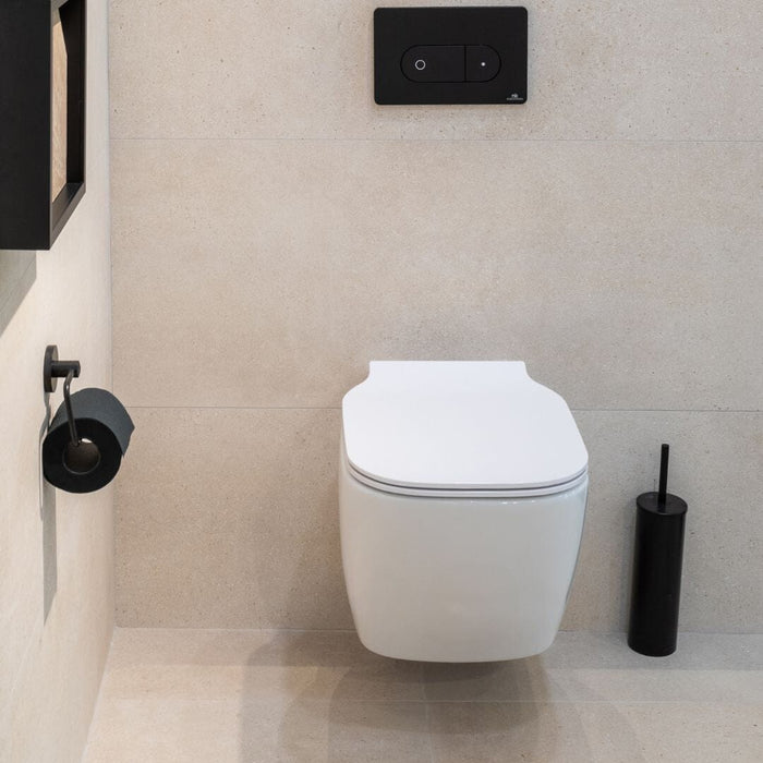 HOTELS Toilet Brush Holder - Matt Black Bathroom Accessories Noken by Porcelanosa