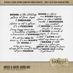 These digital scrapbooking word art embellishments by Lucky Girl Creative digital art are great for documenting your memories of house, home, family, and friends. Easily filled with your favorite color or paper to create a unique look every time. This kit is included in the House & Home Watercolor Bundle.