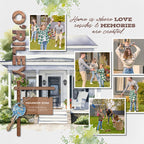 House & Home Word Art Digital Scrapbook Kit