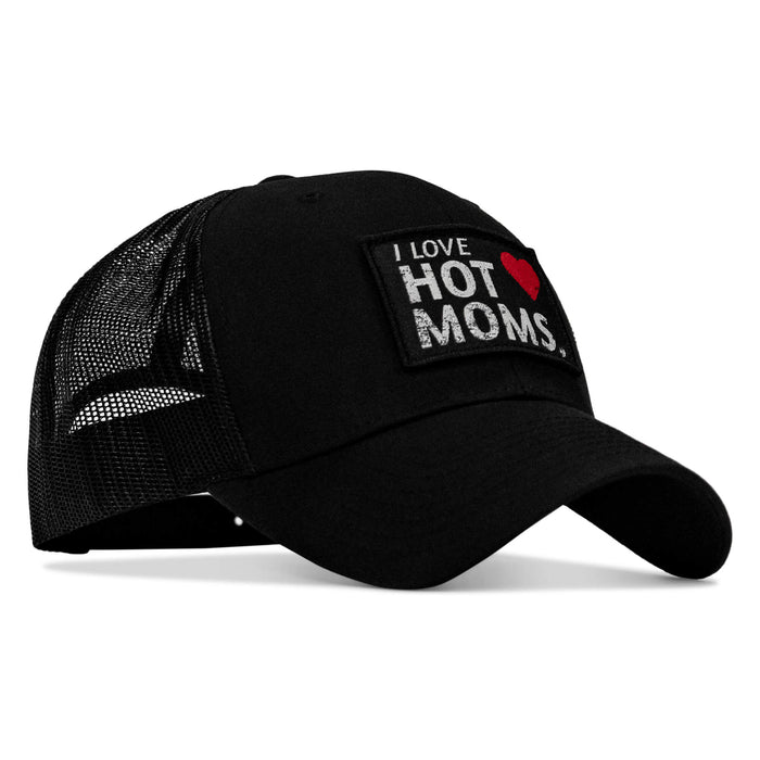 I Love Hot Mom's Patch Snapback Hat