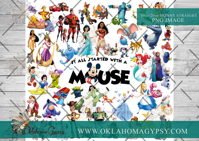 It All Started With A Mouse Digital File Wraps