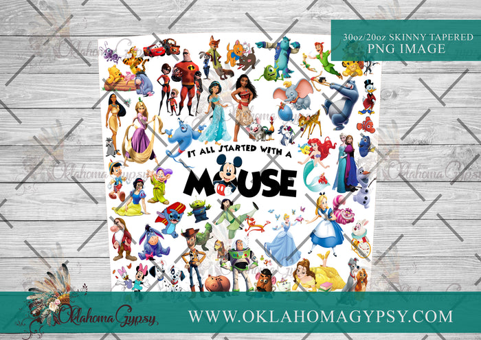 It All Started With A Mouse Digital File Wraps