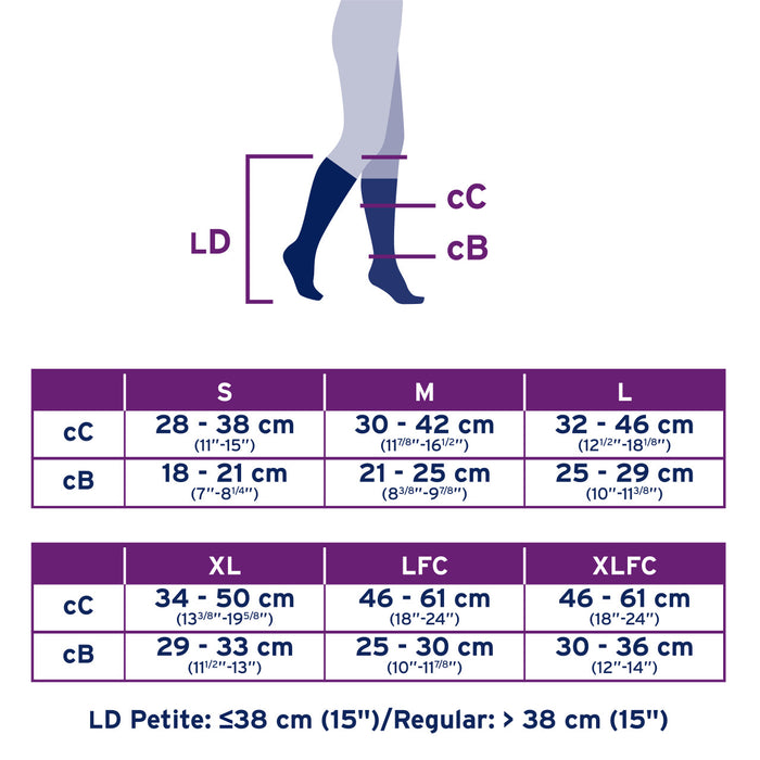 JOBST® UltraSheer Knee High Diamond Pattern 15-20mmHg