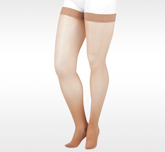 Juzo Naturally Sheer Thigh High w/ Silicone Top Band 20-30mmHg - Compression Level: Firm 20-30 MmHg - Female - Leg