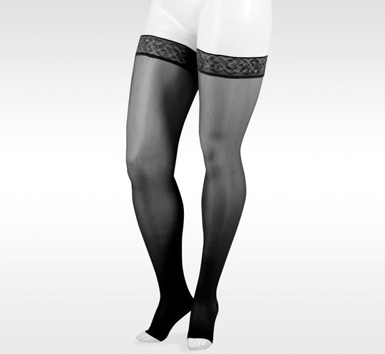 Juzo Naturally Sheer Thigh High w/ Silicone Top Band 20-30mmHg - Compression Level: Firm 20-30 MmHg - Female - Leg