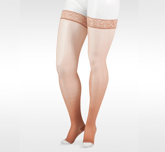 Juzo Naturally Sheer Thigh High w/ Silicone Top Band 20-30mmHg - Compression Level: Firm 20-30 MmHg - Female - Leg