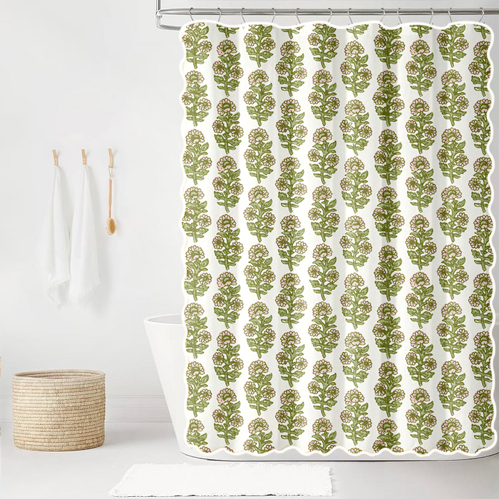 Kathryn in Ballet and Olive Shower Curtain