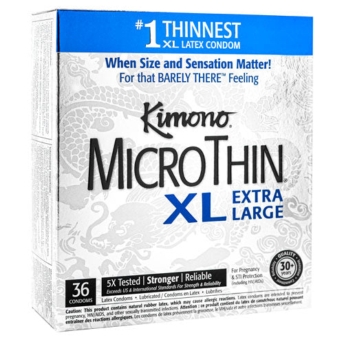 Kimono MicroThin XL Extra Large Box 36 Condoms | WorldCondoms