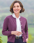 Merino Short Cardigan - Plum - Country Collection