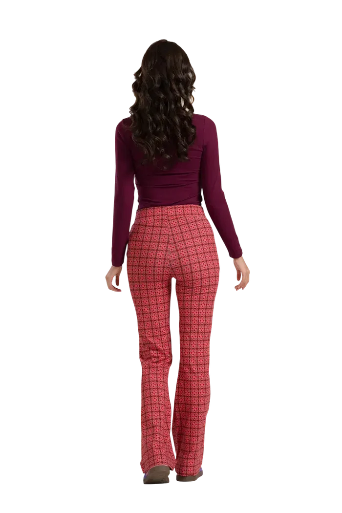 LALAMOUR LIEKE FLARED PANTS GEORGEOUS PORT TILES