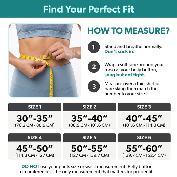 the braceability LSO back brace sizing chart comes in six sizes from thirty inches to sixty inch waist circumferences