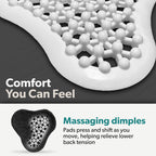 The massaging dimples on the LSO back brace relieve lower back tension