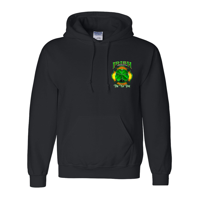 Lucky Leprechaun Firefighter Hoodie fire department St. Patrick's Day humor sweatshirt