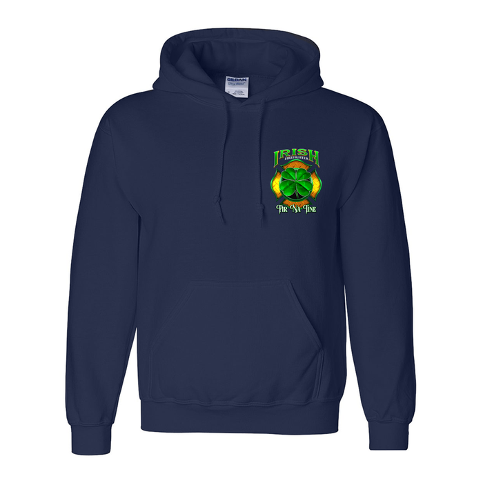 Lucky Leprechaun Firefighter Hoodie fire department St. Patrick's Day humor sweatshirt