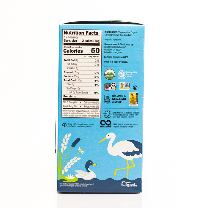 Lundberg Organic Thin Stackers Brown Rice 168g