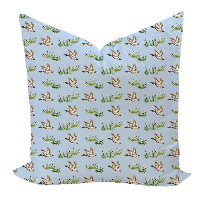 Mac in Sky Blue by Camilla Moss Pillow Cover