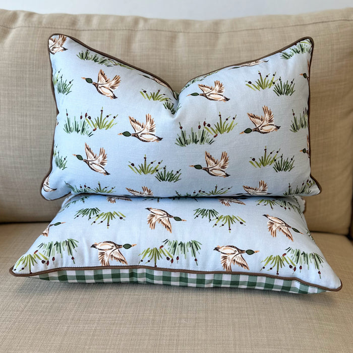 Mac in Sky Blue by Camilla Moss Pillow Cover