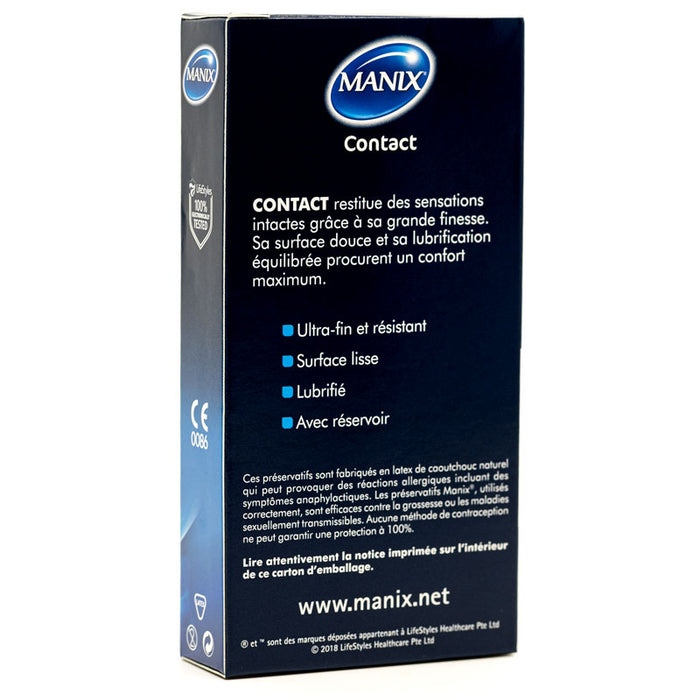 Mates Contact Ultra-fins Condoms Box 6 Back| WorldCondoms