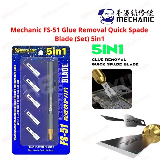 Mechanic FS-51 Glue Removal Quick Spade Blade (Set) 5in1