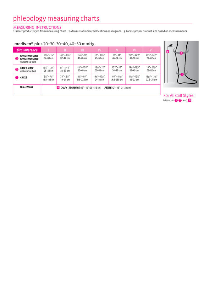 Medi Plus Knee High Extra Wide w/ Beaded Silicone Band 20-30mmHg - Compression Level: Firm 20-30 MmHg - Unisex - Knee