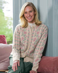 Melina Long Sleeved Floral Lambswool Cardigan - Linen - Country Collection