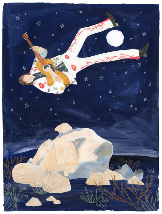 (Melissa Lakey) Gram Parsons Over Cap Rock Print 11x14
