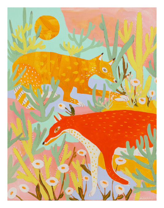(Melissa Lakey) They Liked to Sit Among the Flowers print 11" x 14"