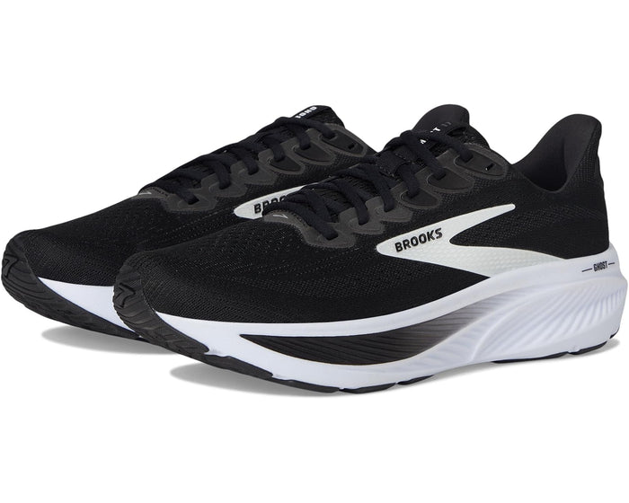 Men's Brooks Ghost 17 in Black/White