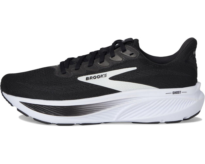Men's Brooks Ghost 17 in Black/White