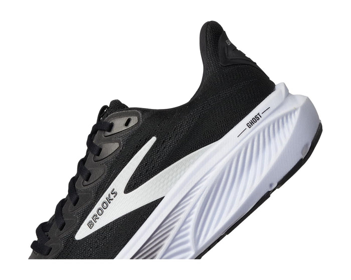 Men's Brooks Ghost 17 in Black/White