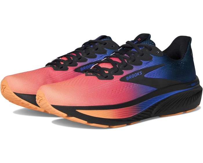 Men's Brooks Ghost 17 in Night/Blue/Papaya