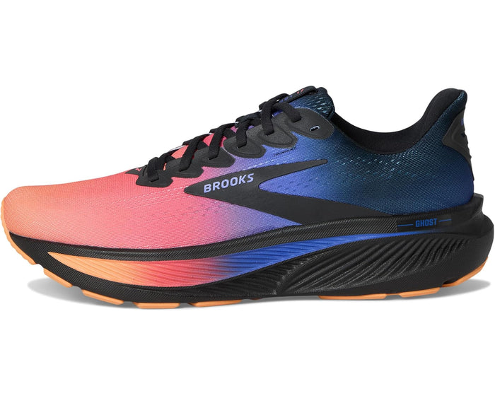 Men's Brooks Ghost 17 in Night/Blue/Papaya