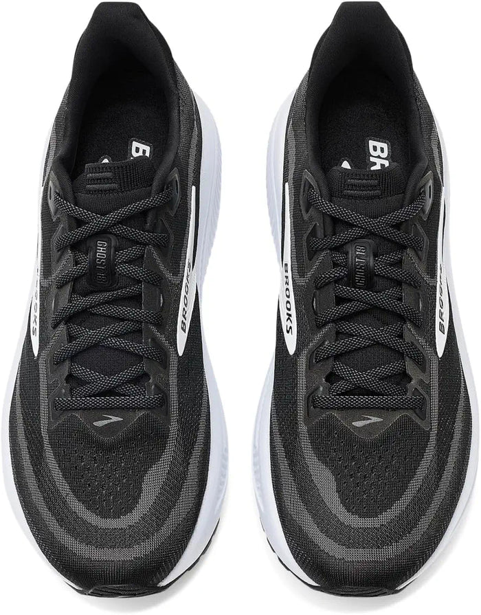 Men's Brooks Ghost 18 in Black/White