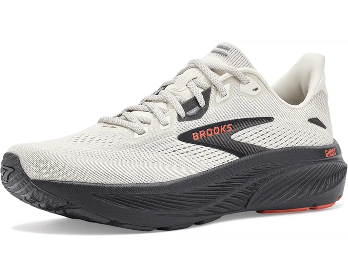 Men's Brooks Ghost 18 in Coconut/Pearl/Tigerlily