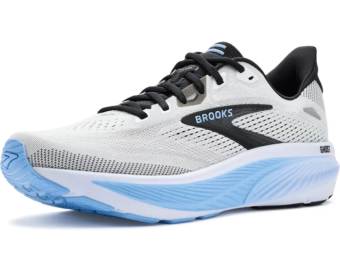 Men's Brooks Ghost 18 in White/Black/Open Air
