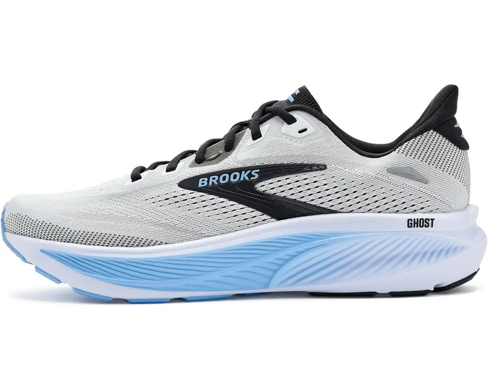 Men's Brooks Ghost 18 in White/Black/Open Air