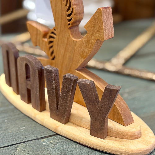 Military Carved Desk Sitter
