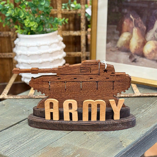 Military Carved Desk Sitter