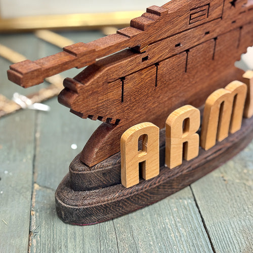 Military Carved Desk Sitter