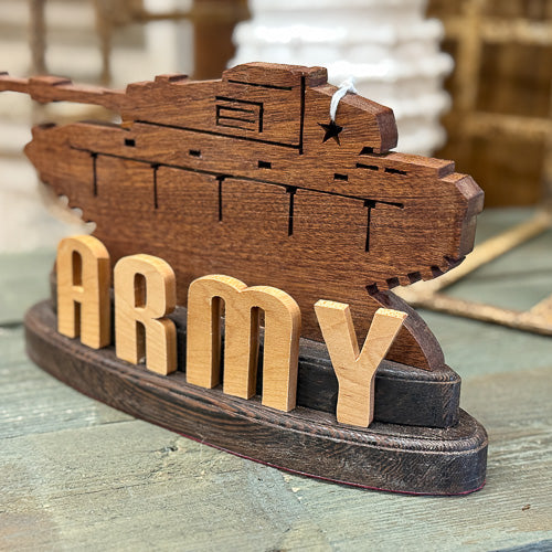Military Carved Desk Sitter