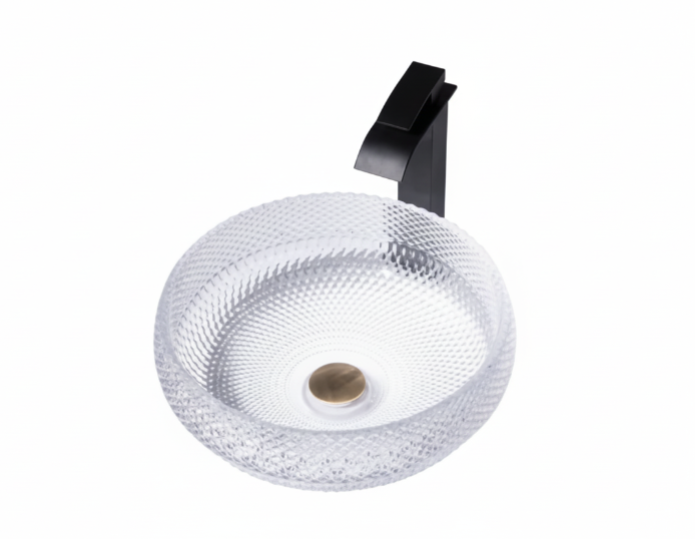 Modern Crystal Basin Wash Glass Sink