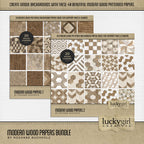 Add these bold and modern wood patterned background papers by Lucky Girl Creative digital art to all your digital scrapbooking pages. Great for mixing-and-matching on your everyday projects.