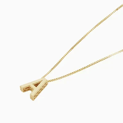 Necklace with Initial and Love Letter | Gold