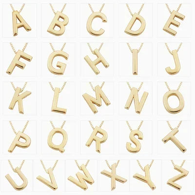 Necklace with Initial and Love Letter | Gold